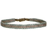 BASIC HANDWOVEN  BRACELET IN BLUE AND PINK TONES