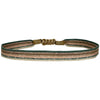 BASIC HANDWOVEN  BRACELET IN GOLD, TURQUOISE AND PINK TONES