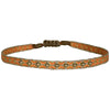 HANDMADE MIX BRACELET IN NEON ORANGE AND YELLOW TONES WITH GOLD DETAILS
