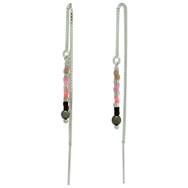 PYRITE THREAD THRU EARRINGS