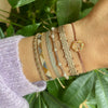 HANDMADE HOOP BRACELET IN PINK AND GOLD