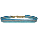 STRIPED HANDMADE BASIC BRACELET IN BLUE TONES AND SILVER