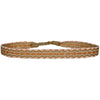 BASIC HANDWOVEN SPARKLE BRACELET IN PALE PINK, GOLD AND ORANGE