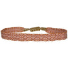 BASIC HANDWOVEN SPARKLE BRACELET IN PALE PINK AND ORANGE TONES