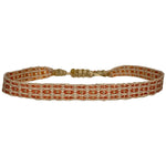 HANDWOVEN BASIC BRACELET IN ORANGE AND GOLD
