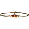 HANDMADE LUANA BRACLET WITH HESSONITE AND BLUE SAPHIRE STONES