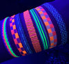 Designed and handwoven to be worn at all times using traditional artisanal handcrafting and techniques that take plenty of time and love This bracelet is handmade using neon polyester threads that glow in the dark!!  Details:  - Handwoven using Polyester  -Can be worn in the water  - Stainless steel "LeJu London" logo/tag  - Width 5mm