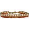 SPARKLE BASIC HANDWOVEN BRACELET IN TERRACOTTA AND GOLD