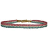 BASIC HANDWOVEN SPARKLE BRACELET IN TEAL AND PURPLE
