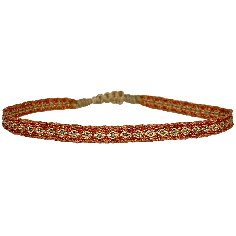 HANDWOVEN BASIC BRACELET IN COPPER AND GOLD
