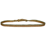 BASIC HANDWOVEN STRIPED BRACELET IN MUTED TONES WITH GOLD
