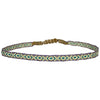 HANDWOVEN BASIC BRACELET IN PURPLE, GREEN AND YELLOW