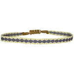 HANDWOVEN BASIC SPARKLE BRACELET IN YELLOW AND PURPLE