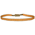 BASIC HANDWOVEN BRACELET IN GOLD AND ORANGE