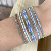 HANDWOVEN BASIC SPARKLE BRACELET IN YELLOW AND PURPLE