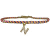 PETITE HANDMADE BRACELET FEATURING LETTER N ZIRCON CHARM