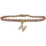 PETITE HANDMADE BRACELET FEATURING LETTER N ZIRCON CHARM