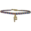 PETITE HANDMADE BRACELET FEATURING LETTER F ZIRCON CHARM