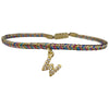 PETITE HANDMADE BRACELET FEATURING LETTER W ZIRCON CHARM