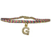 PETITE HANDMADE BRACELET FEATURING LETTER G ZIRCON CHARM