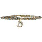 PETITE HANDMADE BRACELET FEATURING LETTER D ZIRCON CHARM