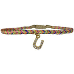 PETITE HANDMADE BRACELET FEATURING LETTER U ZIRCON CHARM