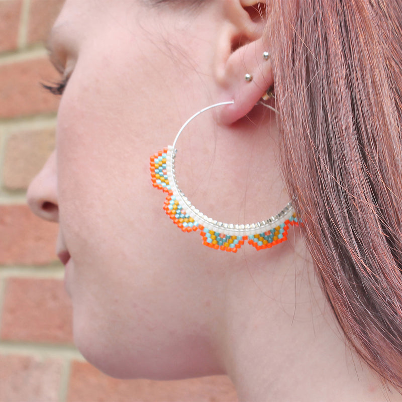 MULTICOLOR HOOP EARRINGS