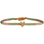 HANDMADE HEART DETAIL KIDS BRACELET IN BLUE TONES