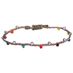 HANDMADE KIDS BRACELET IN SILVER AND BRIGHT COLOURS BEADS