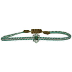 HANDMADE  KIDS FLOWER BRACELET IN TURQUOISE