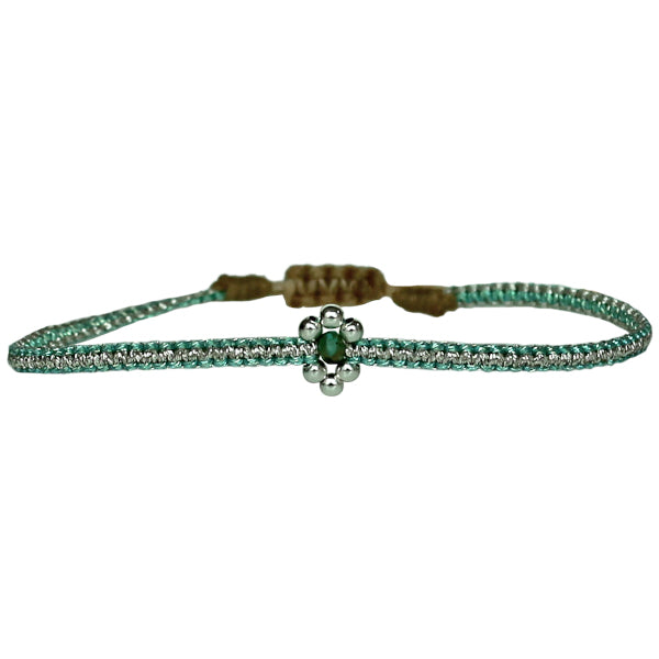 HANDMADE  KIDS FLOWER BRACELET IN TURQUOISE