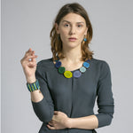 VEGETABLE IVORY STATEMENT NECKLACE IN GREEN TONES