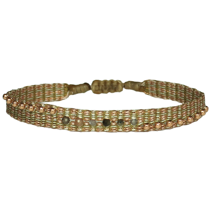 HANDMADE MAJESTIC BRACELET IN NEUTRAL AND COPPER TONES