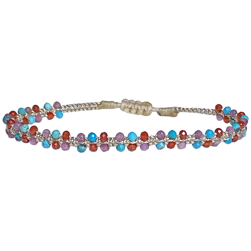 HANDMADE MARA BRACELET WITH INTERMIXED SEMI-PRECIOUS STONES