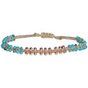 HANDMADE MARA BRACELET WITH TURQUOISE AND ROSE GOLD BEADS