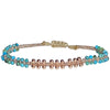 HANDMADE MARA BRACELET WITH TURQUOISE AND ROSE GOLD BEADS