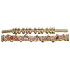 HANDMADE SET 2 BRACELETS IN PINK AND GOLD TONES
