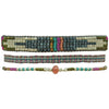 SET OF THREE BRACELETS IN TONES OF BLUE & SILVER
