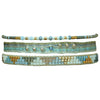 HANDMADE SET OF THREE BRACELETS IN BLUE & GOLD TONES