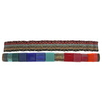 SET OF TWO MULTI COLOURED BRACELETS WITH GLASS BEADS