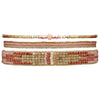 HANDMEADE SET OF THREE NEUTRAL BRACELETS WITH PEACH SUNSTONE
