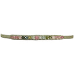 This LeJu bracelet has been handwoven in Colombia by our team of artisans using polyester threads featuring watermelon tourmaline semi-precious stones that gives you positive loving vibrations.  Details:  - Watermelon tourmaline semi-precious stones  - Handwoven using polyester threads  - Width 3mm  -Women bracelet  - Adjustable bracelet  -Can be worn in the  water