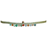 HANDMADE PEACOCK BRACELET IN GREEN AND GOLD TONES