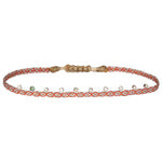 STONE BRACELET IN ORANGE AND SILVER TONES