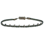 STONE BRACELET IN BLACK AND GOLD TONES