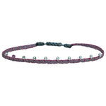 STONE BRACELET IN PINK AND SILVER TONES