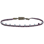 STONE BRACELET IN PINK AND BURGUNDY TONES