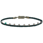 STONE BRACELET IN AQUA AND BLACK TONES
