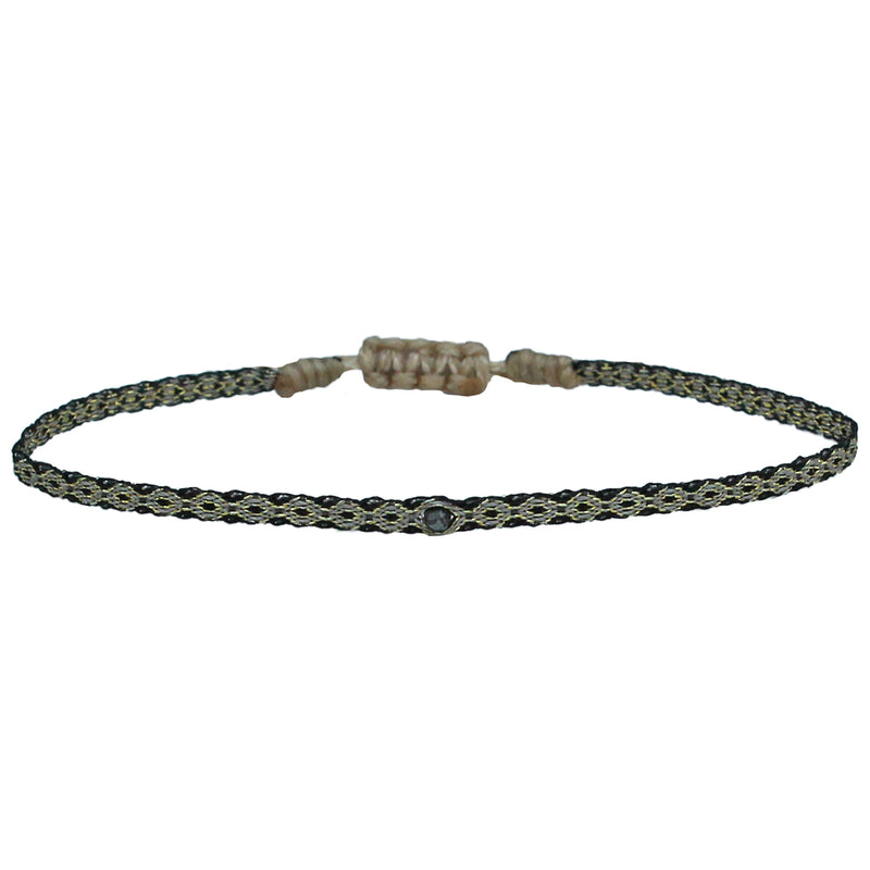 HANDWOVEN BLACK DIAMOND BRACELET IN DARK TONES
