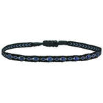 HANDWOVEN BRACELET WITH LAPIS LAZULI IN DARK TONES